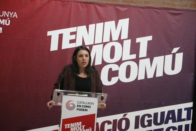 Irene Montero en un acte a Terrassa (Barcelona)