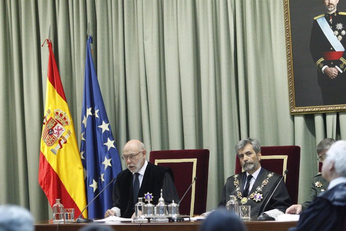 José Manuel Maza y Carlos Lesmes en la apertura del Año Judicial Militar