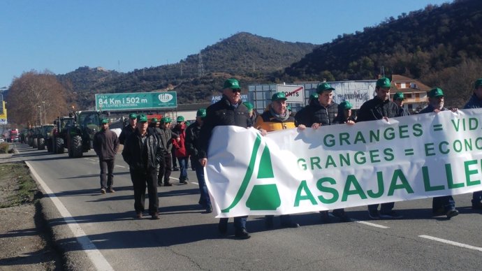 Ganaderos de Asaja en Ponts (Lleida)