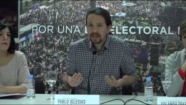 Pablo Iglesias defiende la reforma del sistema electoral