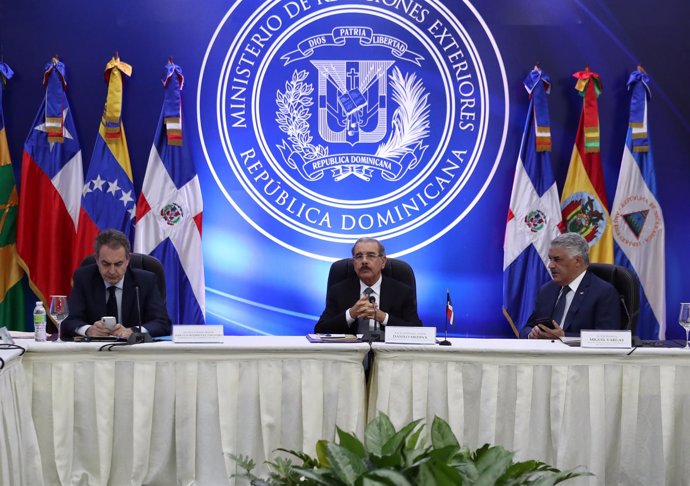 José Luis Rodríguez Zapatero, Danilo Medina y Miguel Vargas