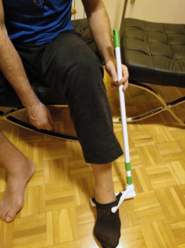 Calzador patentado por investigadores de la Universidad de Jaén.