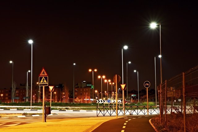 Calle de Rivas con alumbrado LED