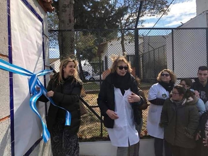 El mural dará acceso a este centro de educación especial. 
