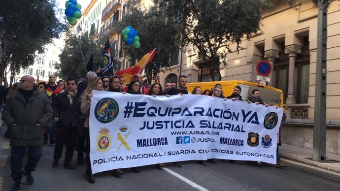 Manifestación de Jusapol en Palma
