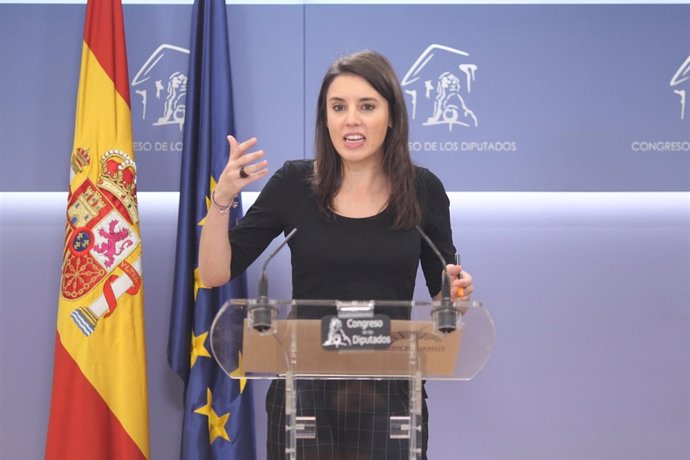 Rueda de prensa de Irene Montero en el Congreso