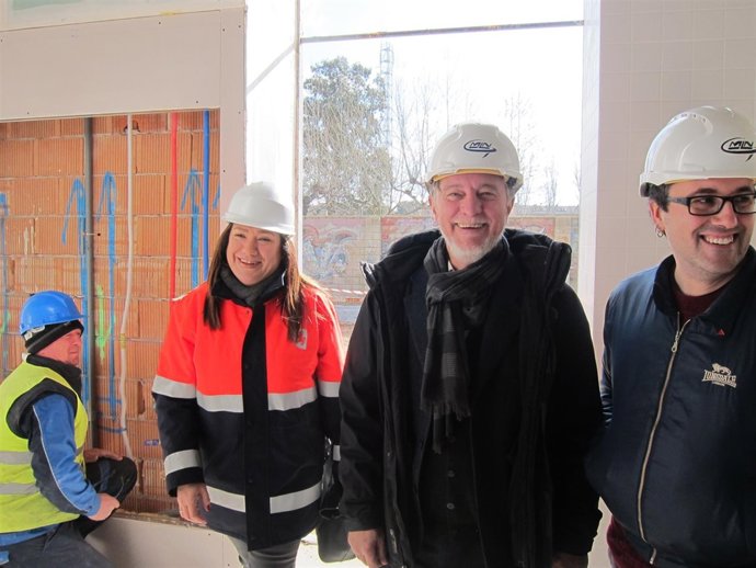 Santisteve, Cubero y la arquitecta han visitado las obras del parque de bomberos