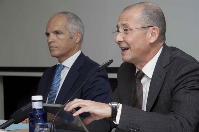 Fernando Ojeda (Eurona) y Carlos Espinós (Hispasat)