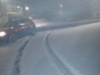 El puerto de Peña Hincada, único con cadenas para circular por nieve en la calzada