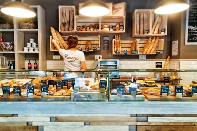 Mostrador de un Panaria 