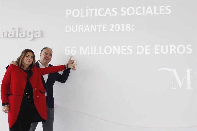 Ana Mata y Elías Bendodo en rueda de prensa en Málaga ayudas presupuesto 2018 