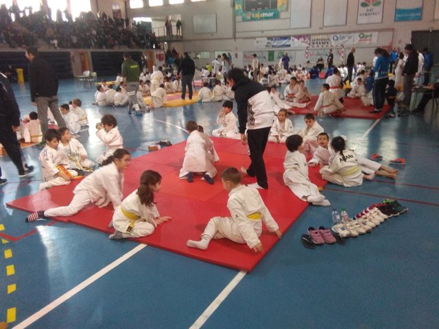 Cerca de 300 niños han participado en el encuentro de promoción del judo.