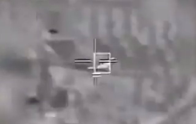 Dron iraní derribado por un helicóptero israelí