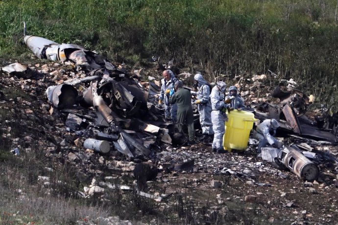 Caza F-16 israelí derribado cerca de Harduf