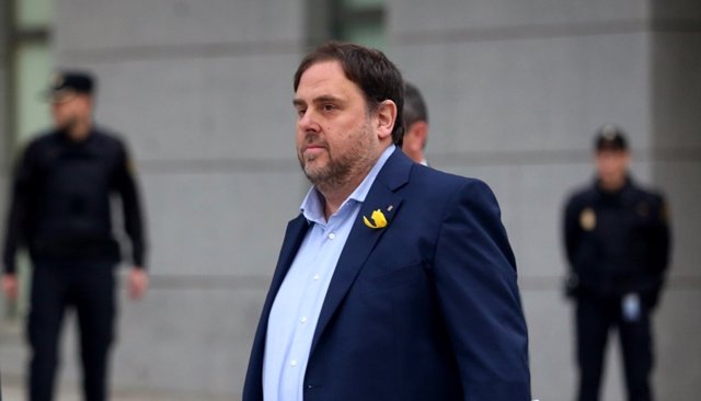 Junqueras llega a la Audiencia Nacional para declarar por rebelión