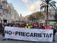 Una marcha recorre València contra la reforma laboral para que "el saqueo de unos pocos" no se convierta en precariedad