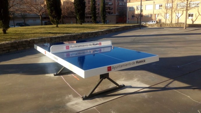 Mesa ping pong en Huesca.