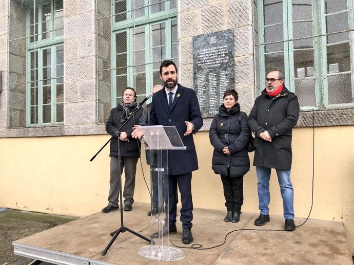 Roger Torrent en el acto del Día Nacional del Exilio y la Deportación
