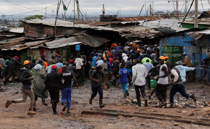 Foto de archivo de una protesta en el barrio de chabolas de Kibera, en Nairobi