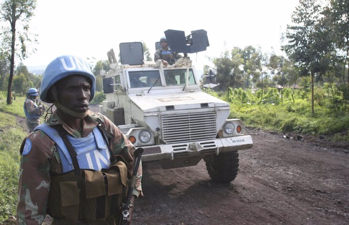 'Casco Azul' Sudafricano En Goma En La República Democrática Del Congo