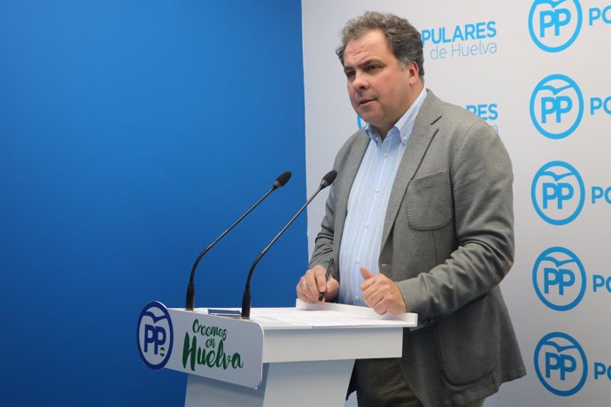 Juan Carlos Duarte, portavoz de la dirección provincial del PP de Huelva. 