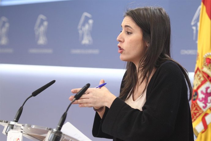 Rueda de prensa de Irene Montero en el Congreso