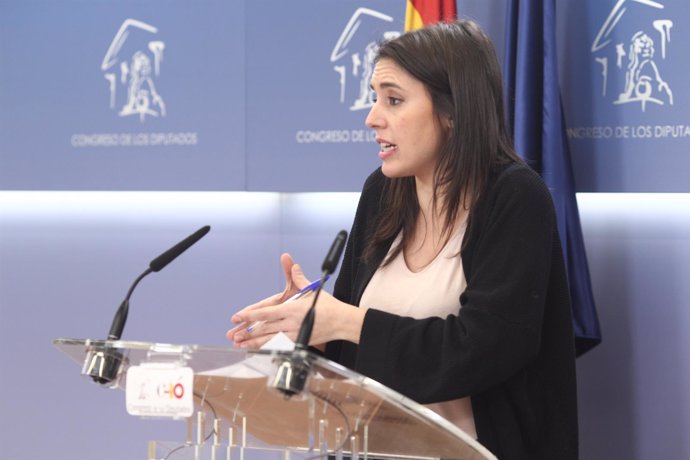 Rueda de prensa de Irene Montero en el Congreso