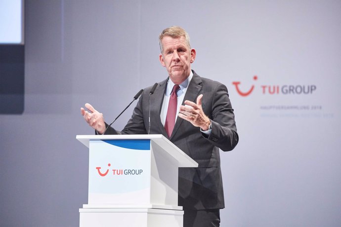 Fritz Joussen, CEO de TUI Group en la junta de accionistas de 2017