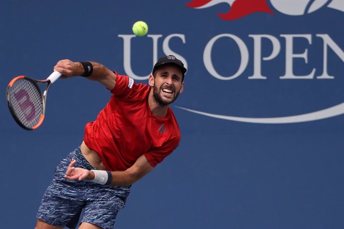 El tenista español Adrián Menéndez en el US Open