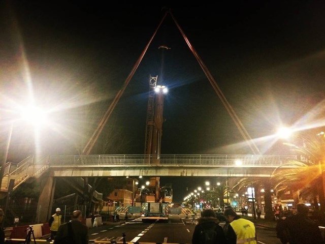 Retirada de las pasarelas en la Avenida del Cid de València