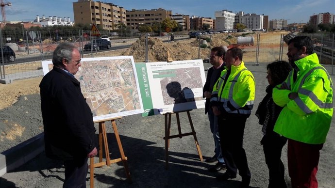 Obras en la Ronda Urbana Sur de Mairena