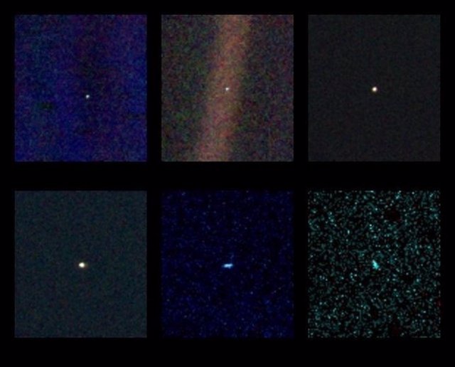 Imágenes que Voyager 1 tomó de los planetas del Sistema Solar. 