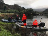 Nueva jornada de búsqueda de un pescador en el Miño