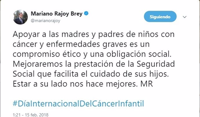 Tuit Mariano Rajoy