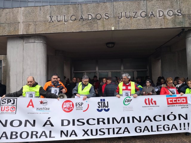 Manifestación de la justicia gallega en Santiago