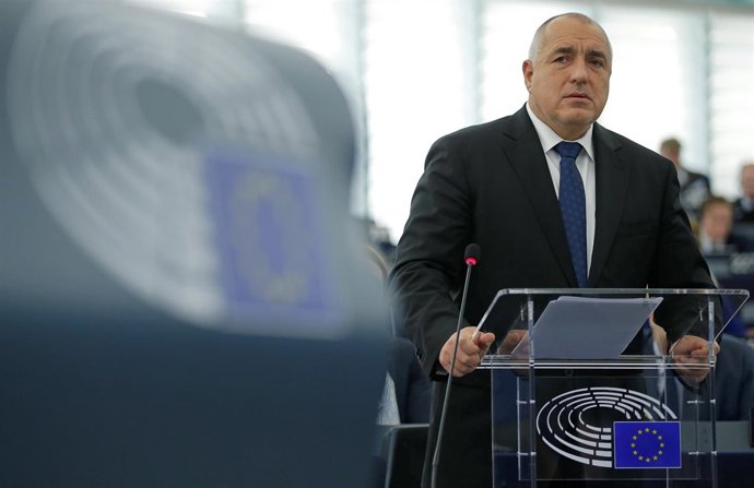 Foto de archivo del primer ministro búlgaro Borissov en el Parlamento Europeo 