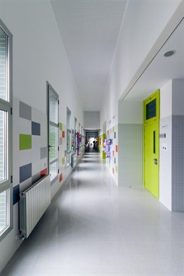 Radiadores en un colegio andaluz