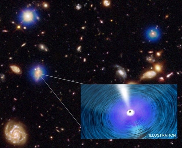 Imagen combinada de Hubble y Chandra