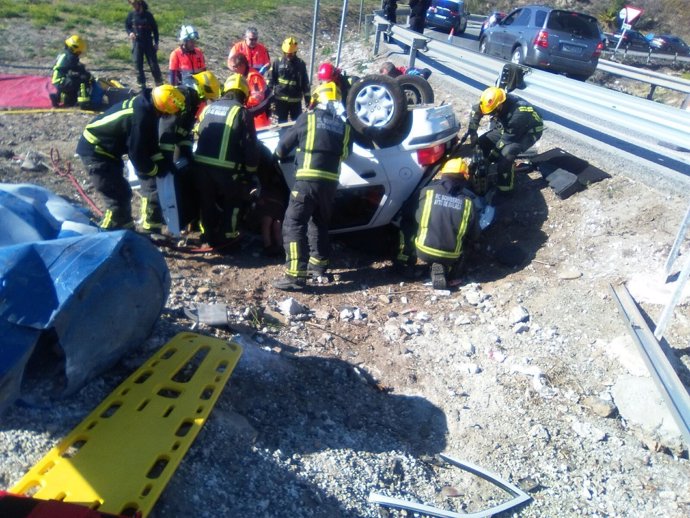 Accidente en la A-357 Málaga 