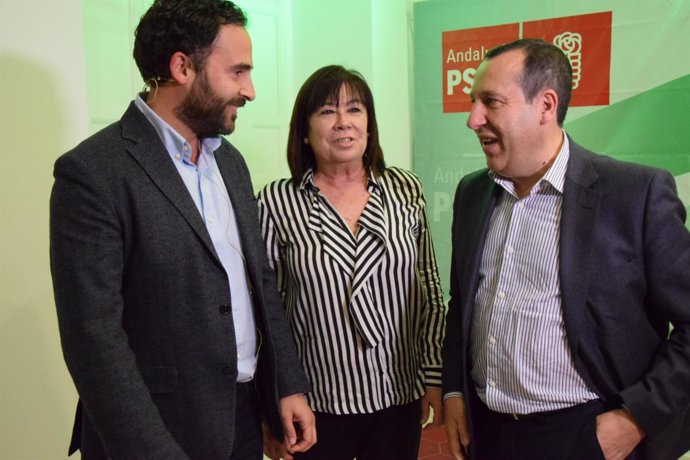 Cristina Narbona, Daniel Pérez y José Luis Ruiz Espejo 