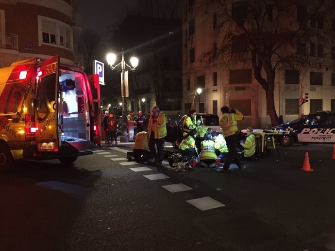 Accidente de tráfico en la calle Eduardo Dato de Madrid