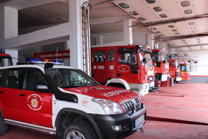 Vehículos de bomberos de la Diputación de Huelva