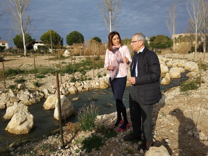 Presidente CHS visita obras de limpieza de cañas en la Vega Alta del río Segura