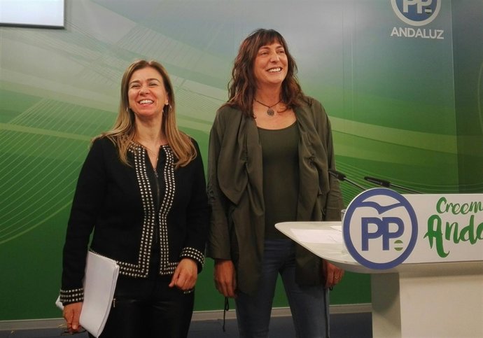 Loles López y Teresa Ruiz-Sillero, hoy en rueda de prensa