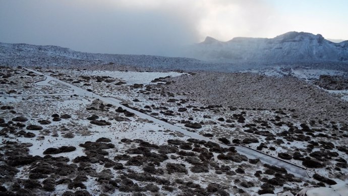 Nieve en el Parque Nacional del Teide