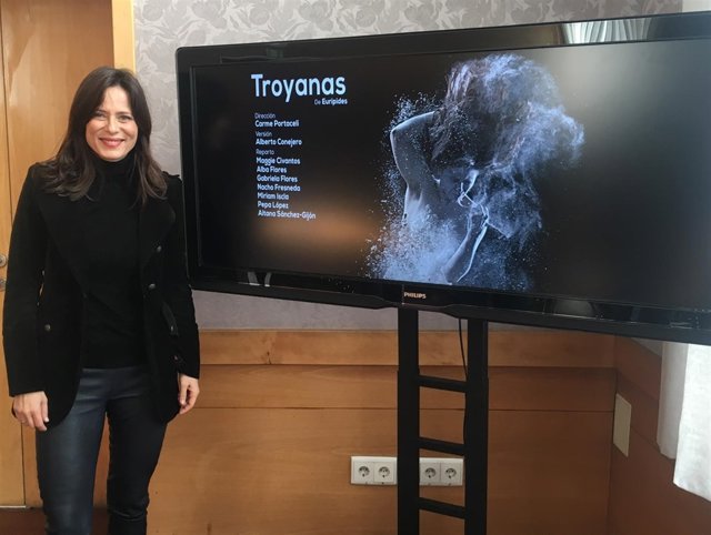 Valladolid.- Aitana Sánchez-Gijón, durante la presentación de 'Troyanas'