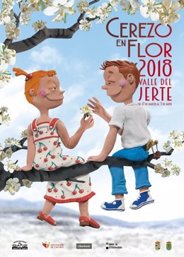 Cartel Oficial Y Fechas: Primavera Y Cerezo En Flor 2018, Valle Del Jerte.