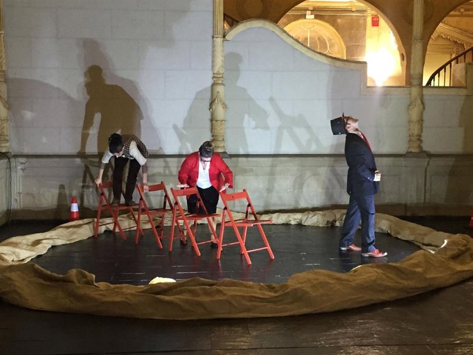 Un momento de la obra estrenada este jueves en el INAP.