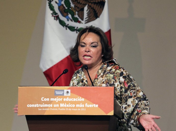 La líder sindical de los trabajadores de la educación, Elba Esther Gordillo.