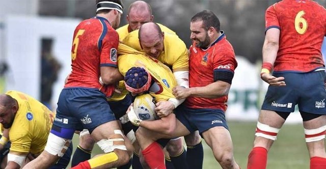 Selección española de rugby ante Rumanía